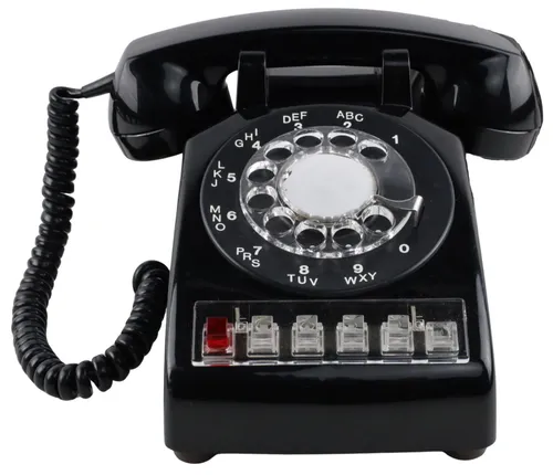 Black Multiple Line Rotary Telephone