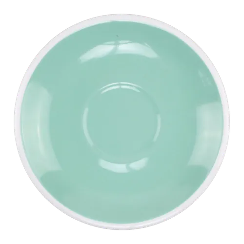 Mint Green Saucer With White Rim