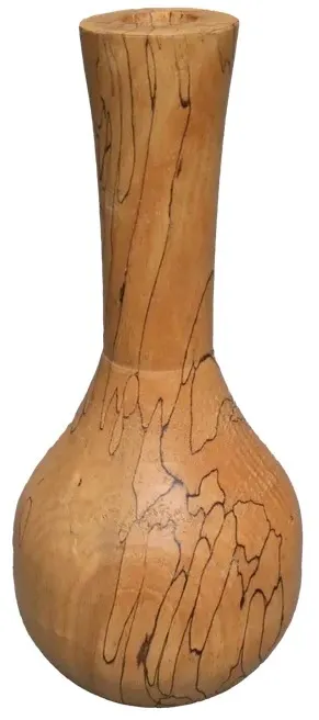 Wood Carved Bud Vase