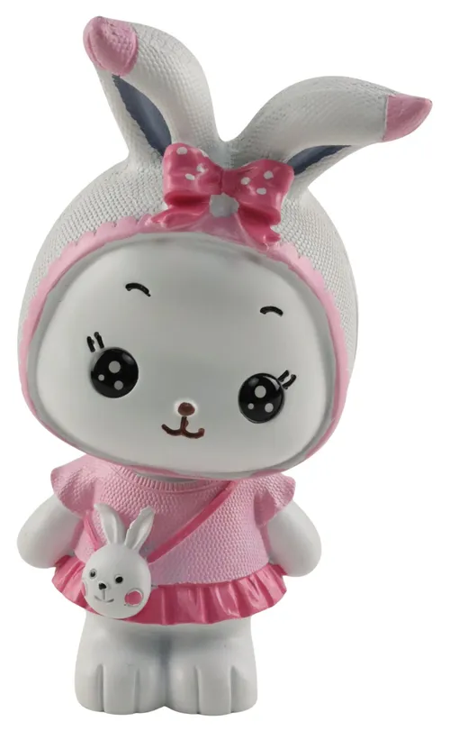 White Rabbit In Pink Dress Bobblehead