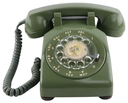 Army Green Rotary Telephone