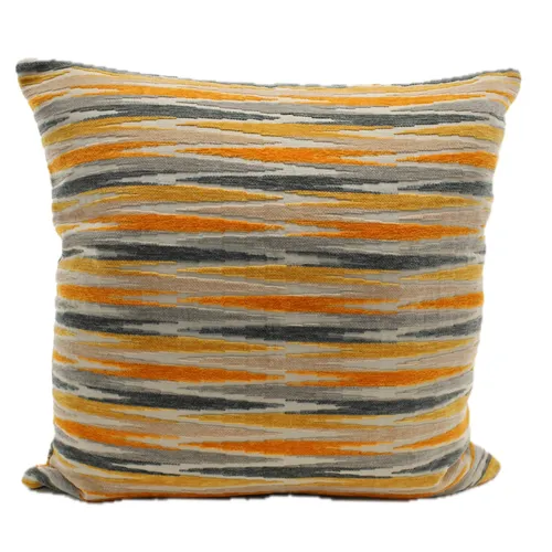 Orange Ginger & Camel Grey Spears Throw Pillow