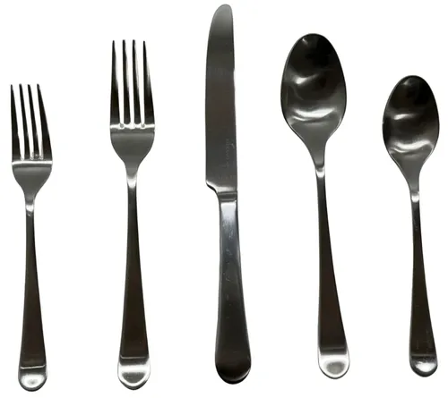 25 Piece Cutlery Set With Brushed Metal Finish
