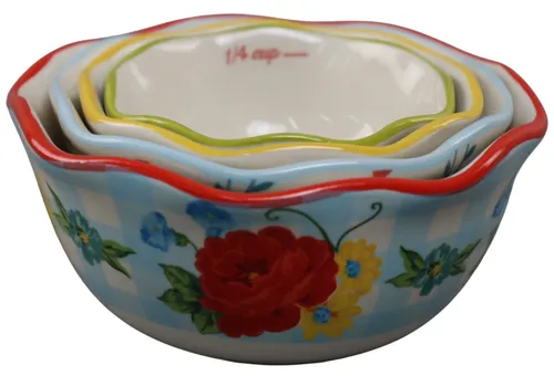 Floral 4 Piece Measuring Cup Set