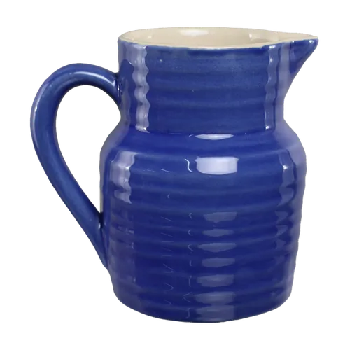 Denim Blue Ceramic Pitcher