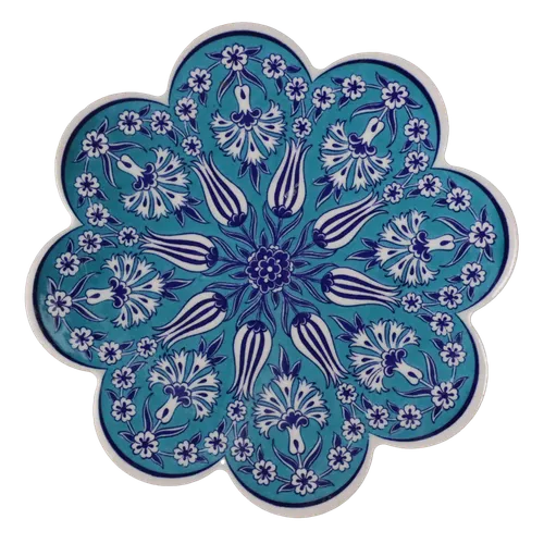 Blue Floral Ceramic Trivet