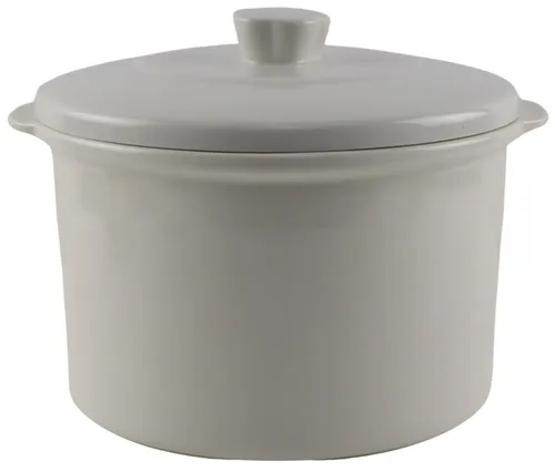 White Ceramic Kitchen Canister With Lid