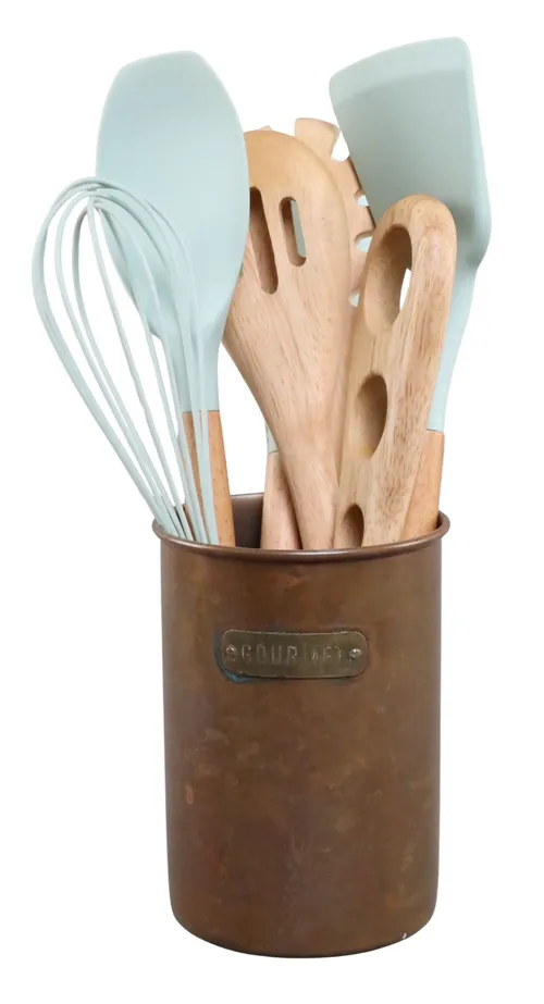 Copper Canister With & Utensils