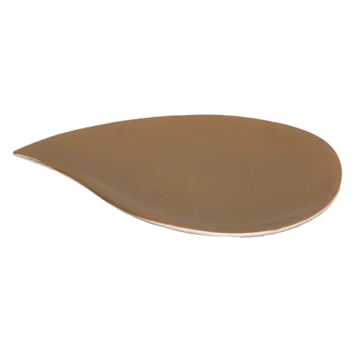 Tear Drop Shaped Brown Tasting Plate