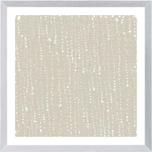 Beige Abstract Motif On Paper With White Frame