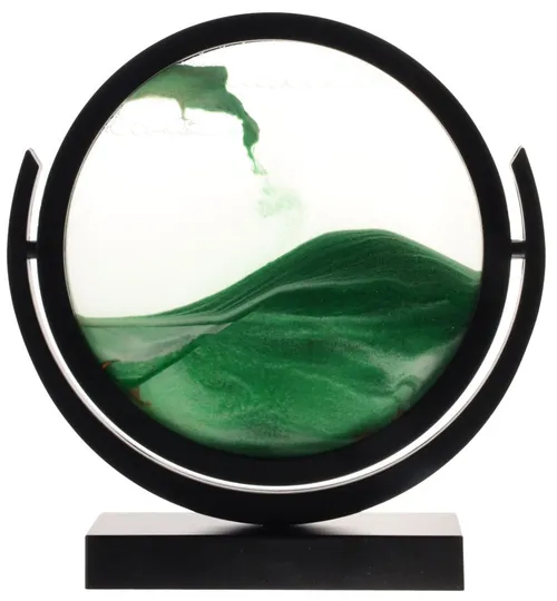 Black Round Sand Art On Stand
