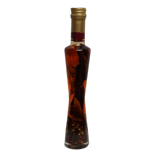 Decorative Infused Oil Bottle With Gold Top