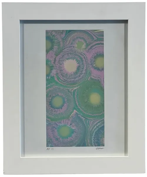 Pastel Dream Flowers In White Frame