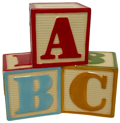 ABC Stacked Block Ceramic Bank