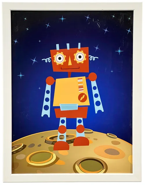 Red Robot In White Frame