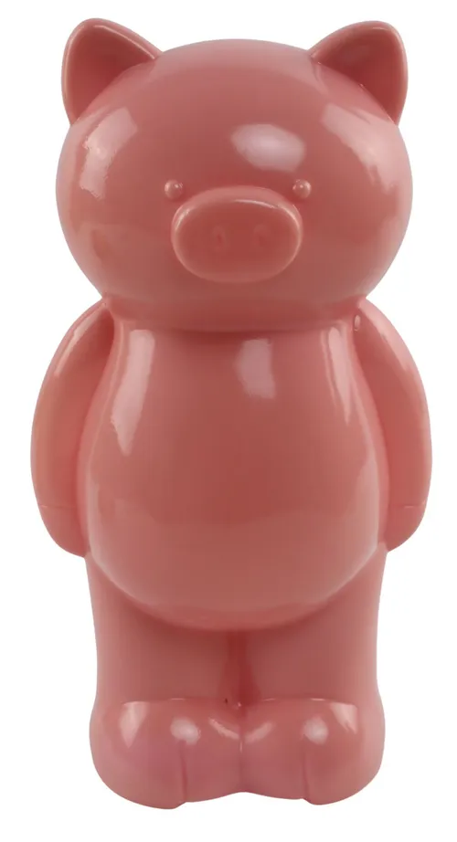 Pink Plastic Standing Pig Bank