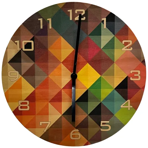 Multicolour Geometric Wall Clock