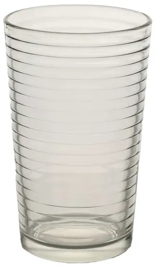 Clear Juice Drinking Glass With Ripple Pattern