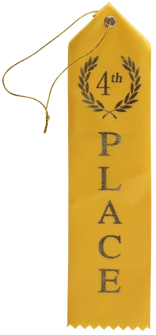 Yellow 4th Place Ribbon Award