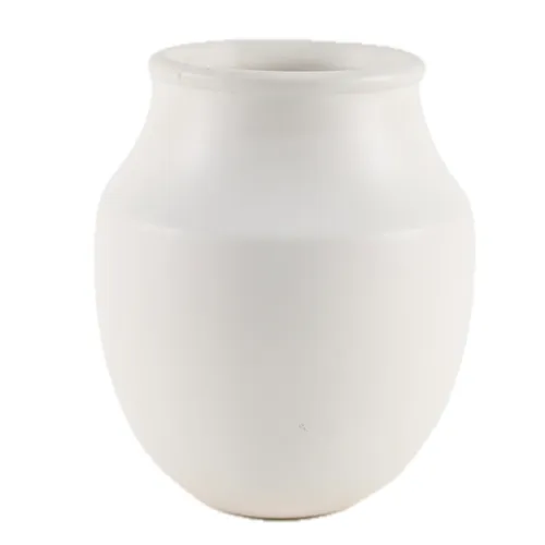 White Shield Ceramic Vase