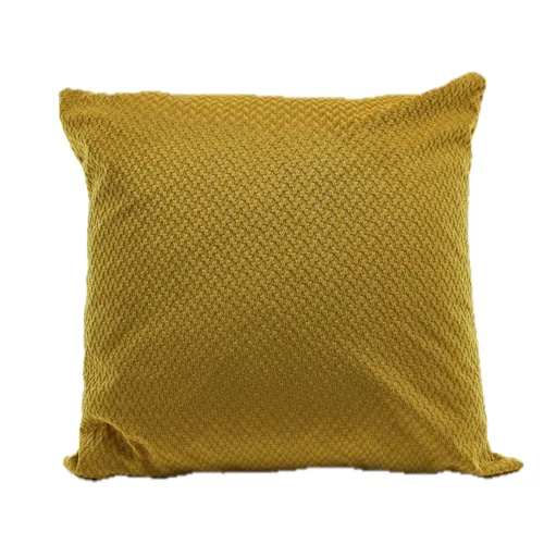 Drab Yellow Diamond Pattern Throw Pillow