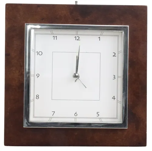 Square Wood Alarm Clock 