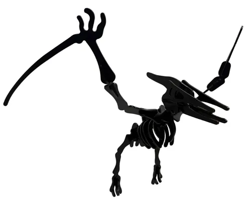 Black Metal Hanging Pterodactyl Dinosaur