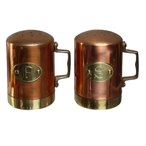 Copper & Brass Salt & Pepper Shaker Set