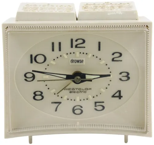Vintage White Alarm Clock