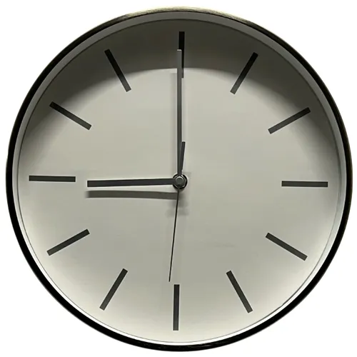 Matte Silver Wall Clock