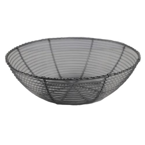 Matte Silver Wire Serving Bowl