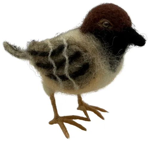 Felted Wool Sparrow 