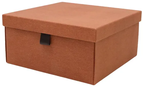 Burnt Orange Document Storage Box - Large
