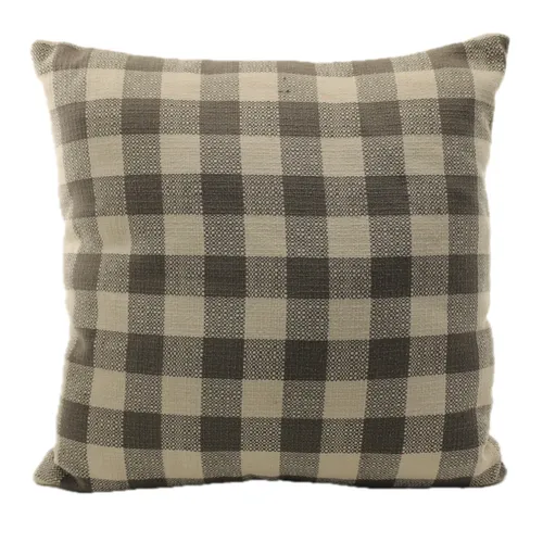 White & Grey Checkerboard Pattern Throw Pillow
