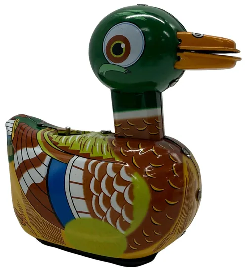Tin Windup Duck Laying Eggs
