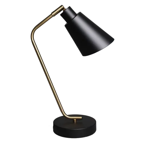 Sleek Black & Bronze Desk Lamp