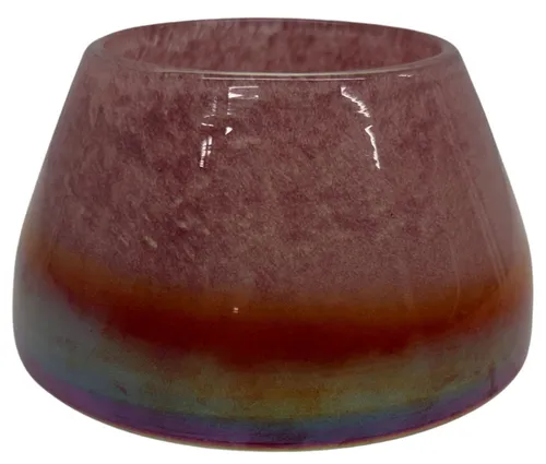 Pink & Iridescent Glass Jar Candle