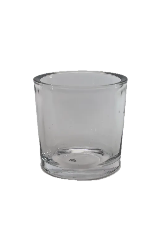 Thick Clear Glass Cylinder Vase