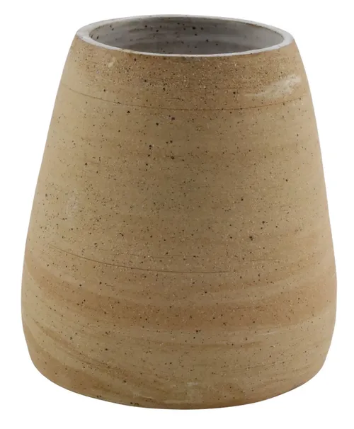 Natural Beige Tapered Ceramic Vase