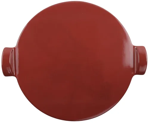 Red Round Ceramic Pizza Stone