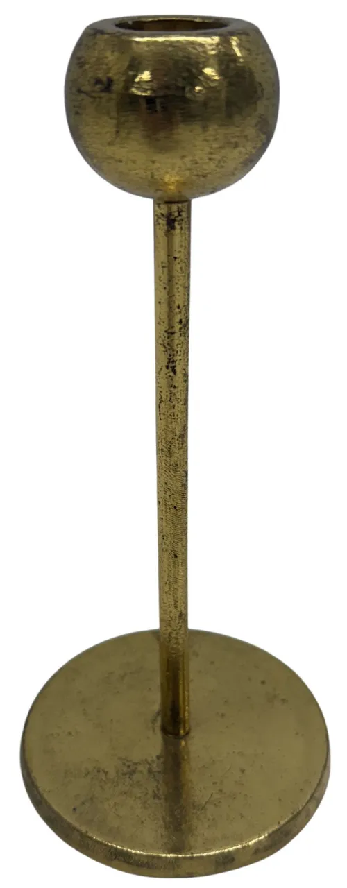 Gold Metal Taper Candle Holder - Large