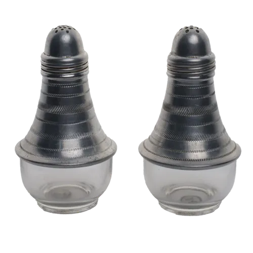 Brushed Pewter Salt & Pepper Shaker Set