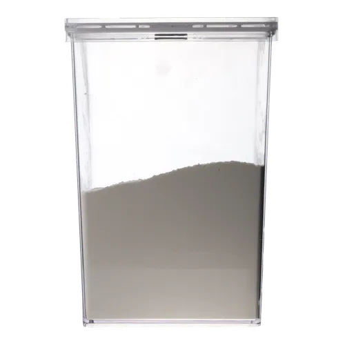 Clear Plastic Container With Lid Containing Flour