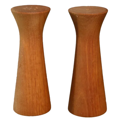 Tapered Wood Salt & Pepper Shaker Set