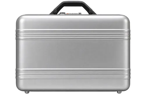 Brushed Silver Hard-Shell Briefcase