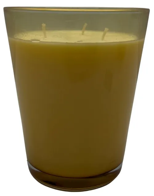 Clear Yellow Jar Glass Candle