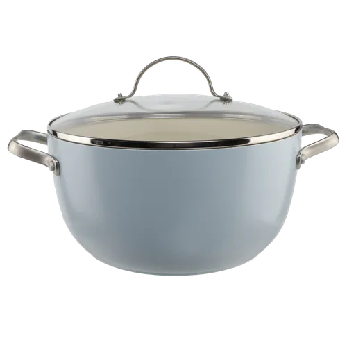 Powder Blue Stock Pot With Lid