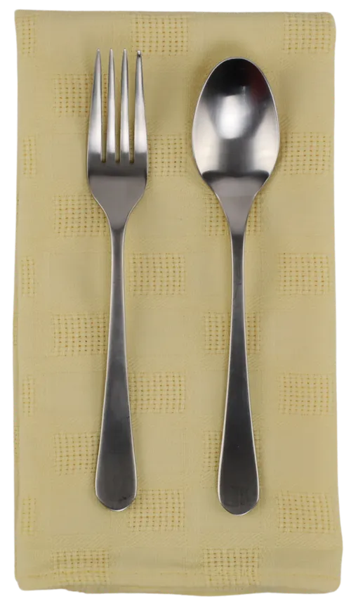 Pale Yellow Stitched Square Napkin