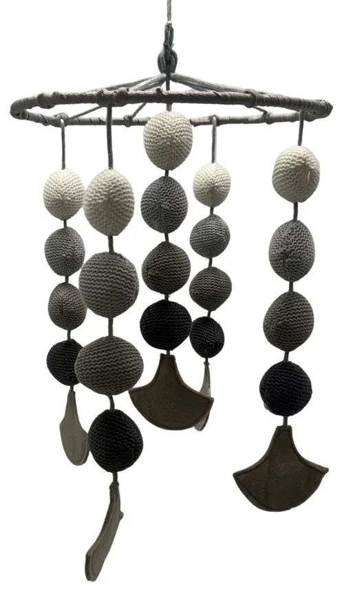 Grey Gradient Knit Baby Mobile