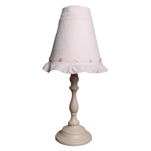 Pink Table Lamp With Tuscany Pink Dress Button Shade